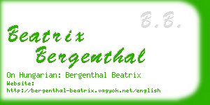 beatrix bergenthal business card